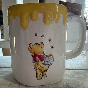 Rae Dunn White Winnie the Pooh Mug with Yellow Accents